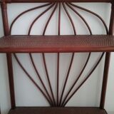 Rattan wall shelf