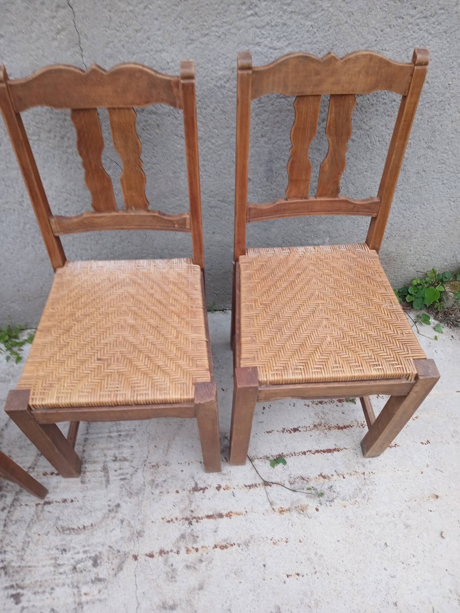 4 oak chairs