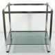3 Seventies aluminium glass nesting tables