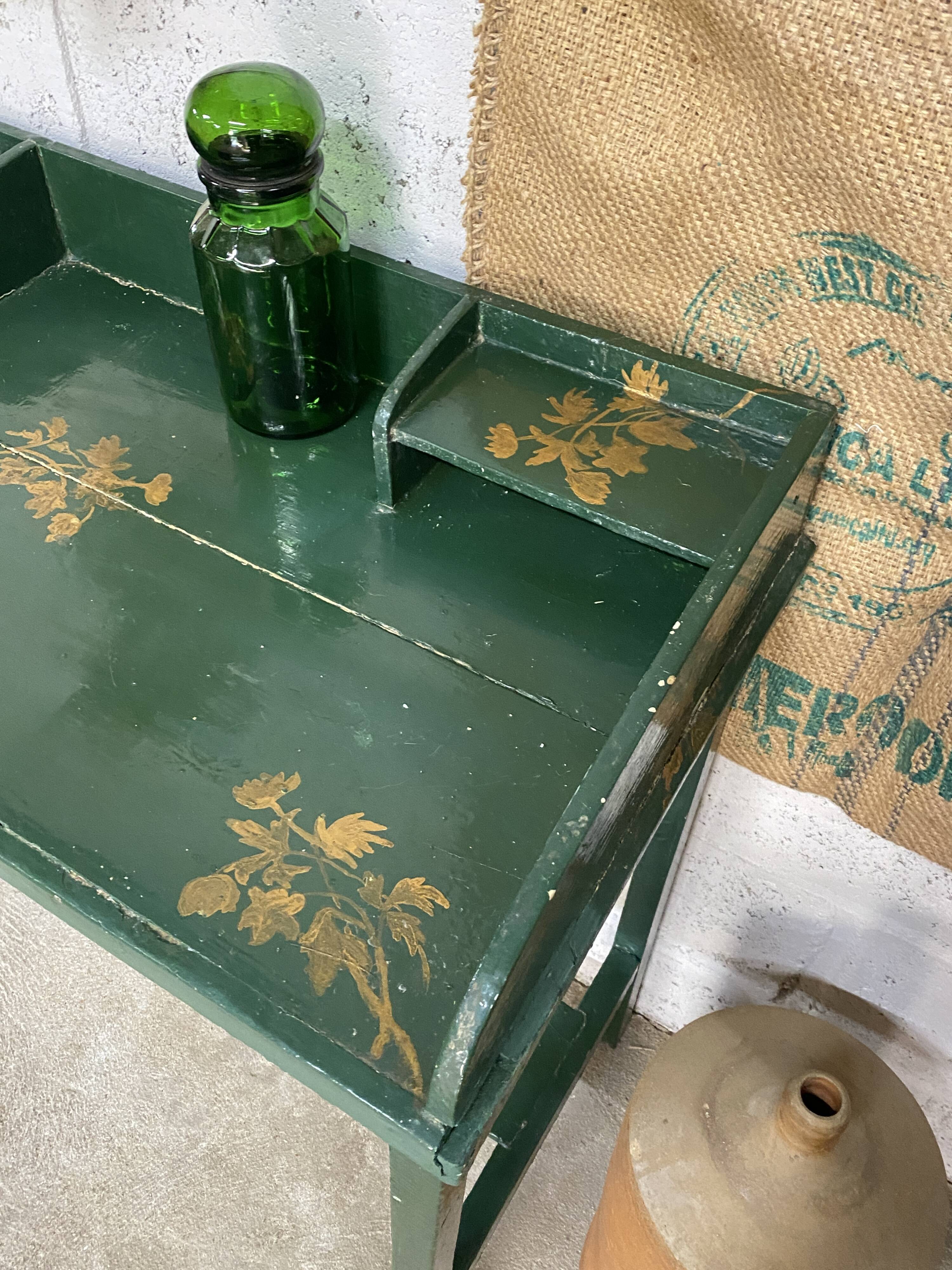 Patinated hairdresser's cabinet