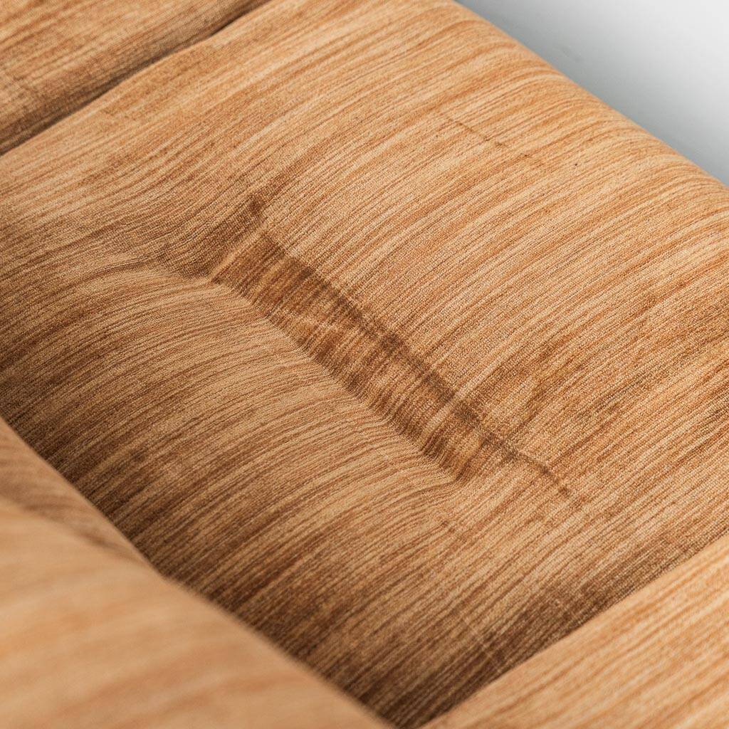 Canapé 3 places en velours côtelé marron, années 1970