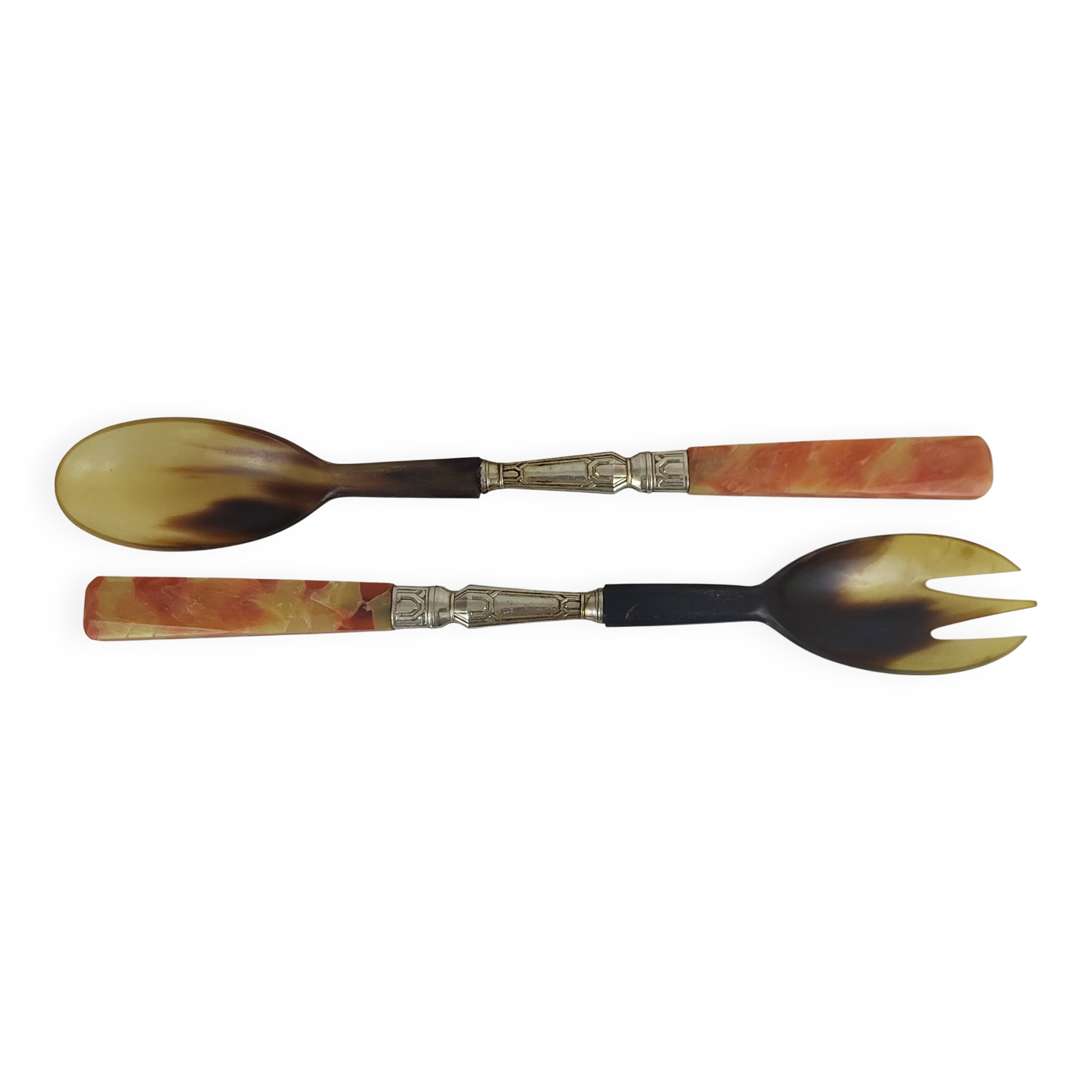 Art Deco salad servers