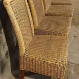 4 chaises rotin