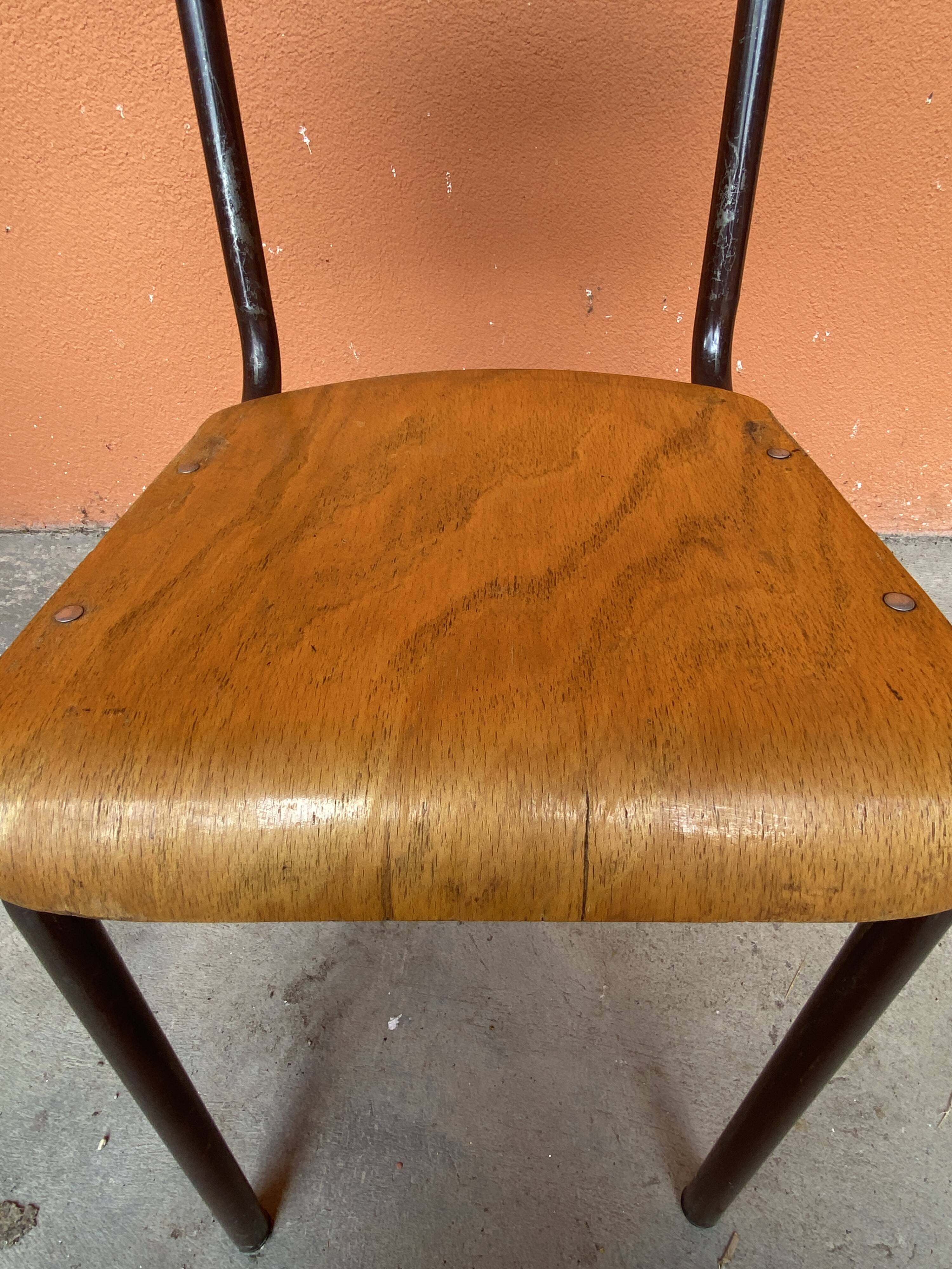 6 chaises école Mullca vintage 60s