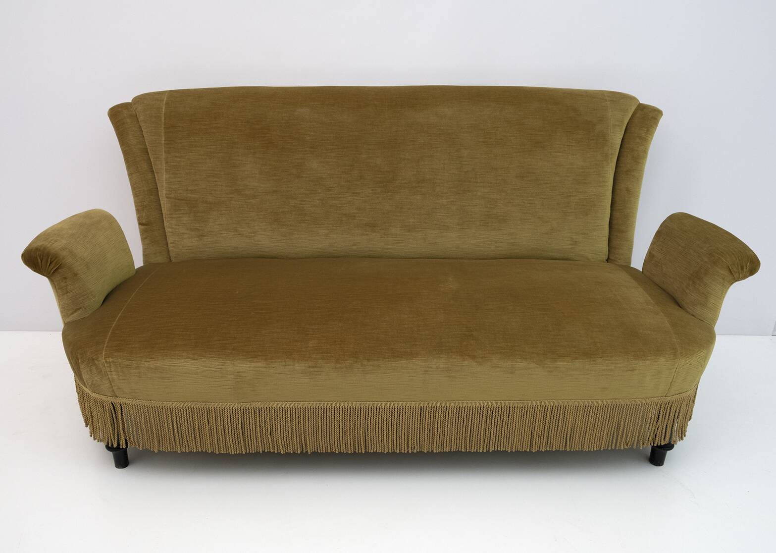 Rare canapé en velours Napoléon III du XIXe siècle