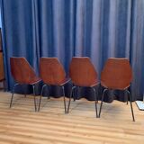 Un ensemble de quatre chaises par Herbert Hirche Jofy Stalmobler, Danemark, 1950