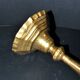 Antique 18th-century octagonal cut-out bronze candlestick in the Louis XIV style.