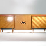 Modernist enfilade cherrywood around 1950