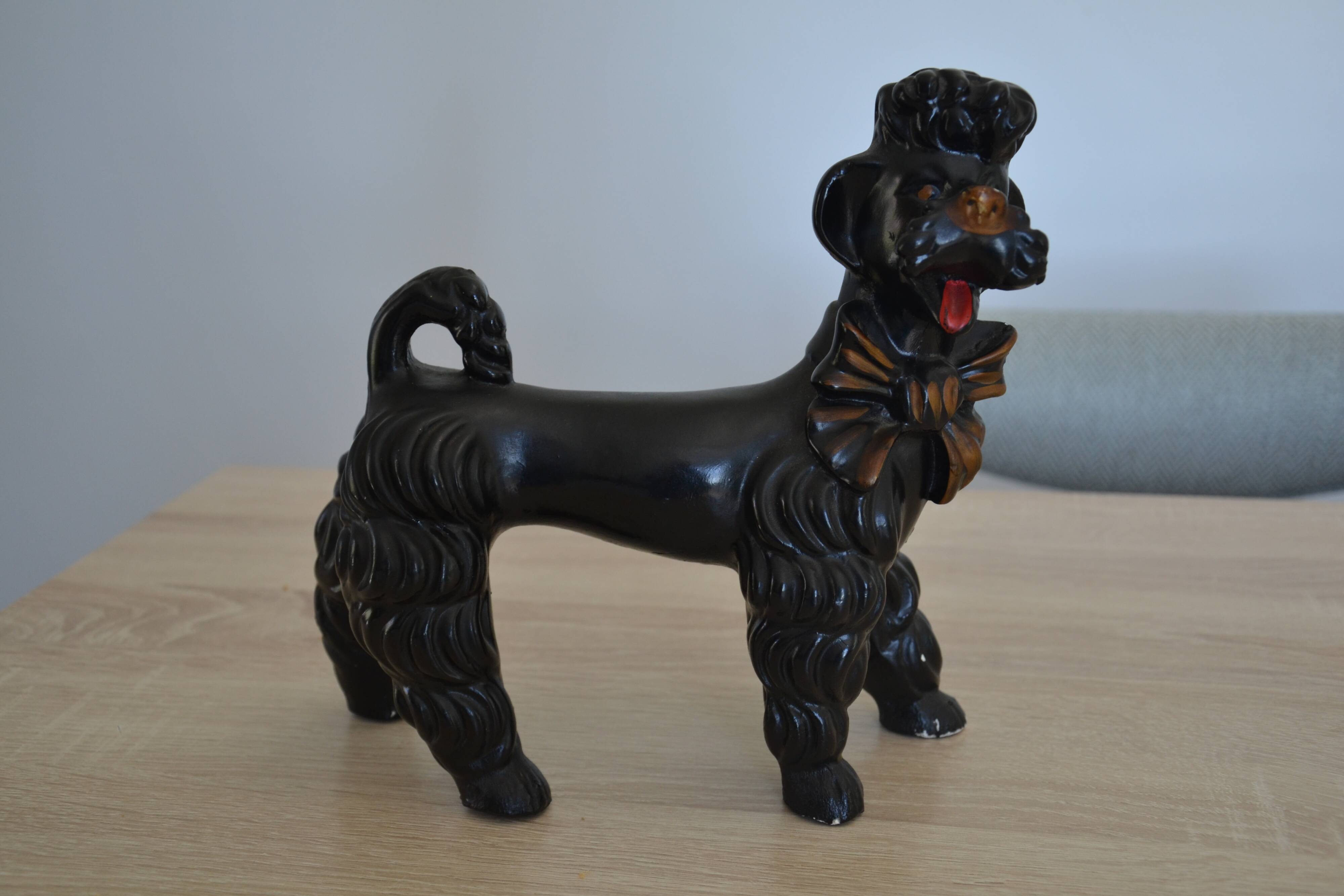 vintage ceramic poodle animal