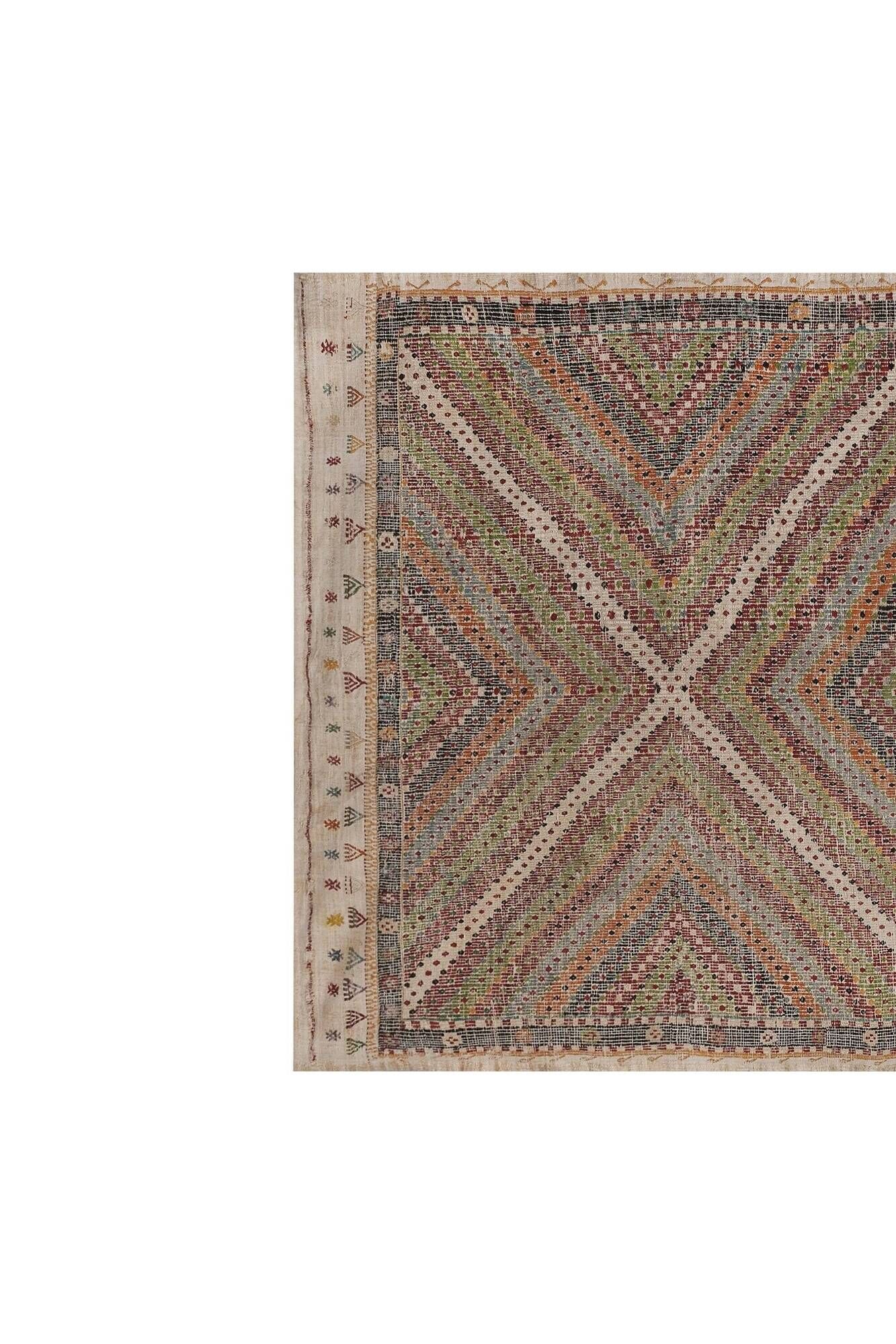 Vintage Turkish kilim handwoven 207x316 cm