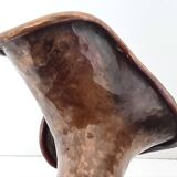 Small Vintage Embossed Copper Pitcher Vase by Egidio Casagrande, Italy