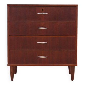 Teak chest of drawers, Danish design, 1970s, production: Denmark