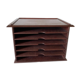 Wooden desk storage