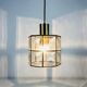 Iron and glass suspension lamp by Glashtte Limburg, 1960s