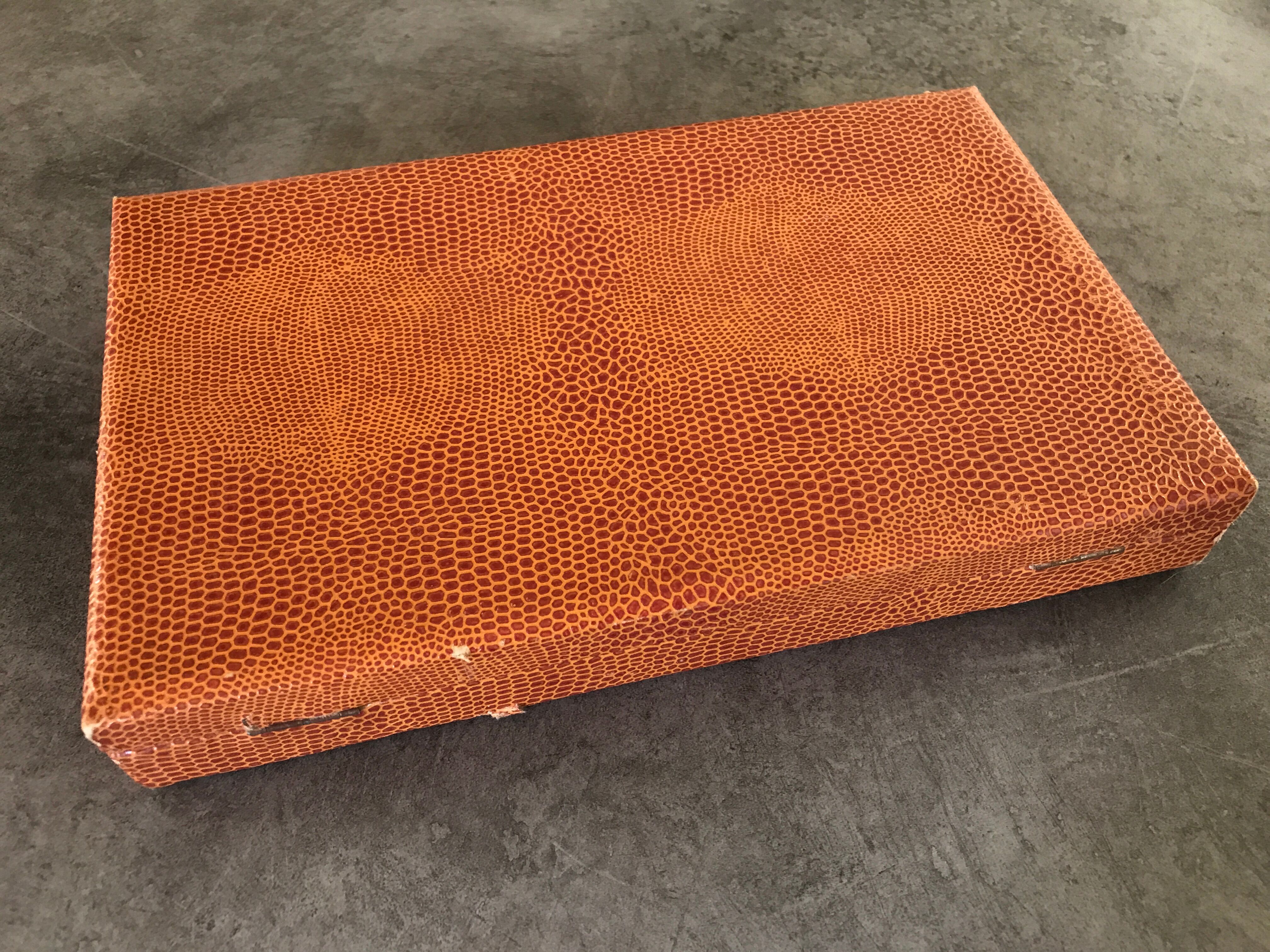 Set of 12 vintage knives bamboo handle cutlery b.j.b in their case