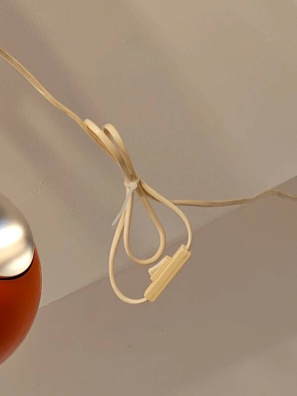 Vintage seventies orange eyeball ceiling light