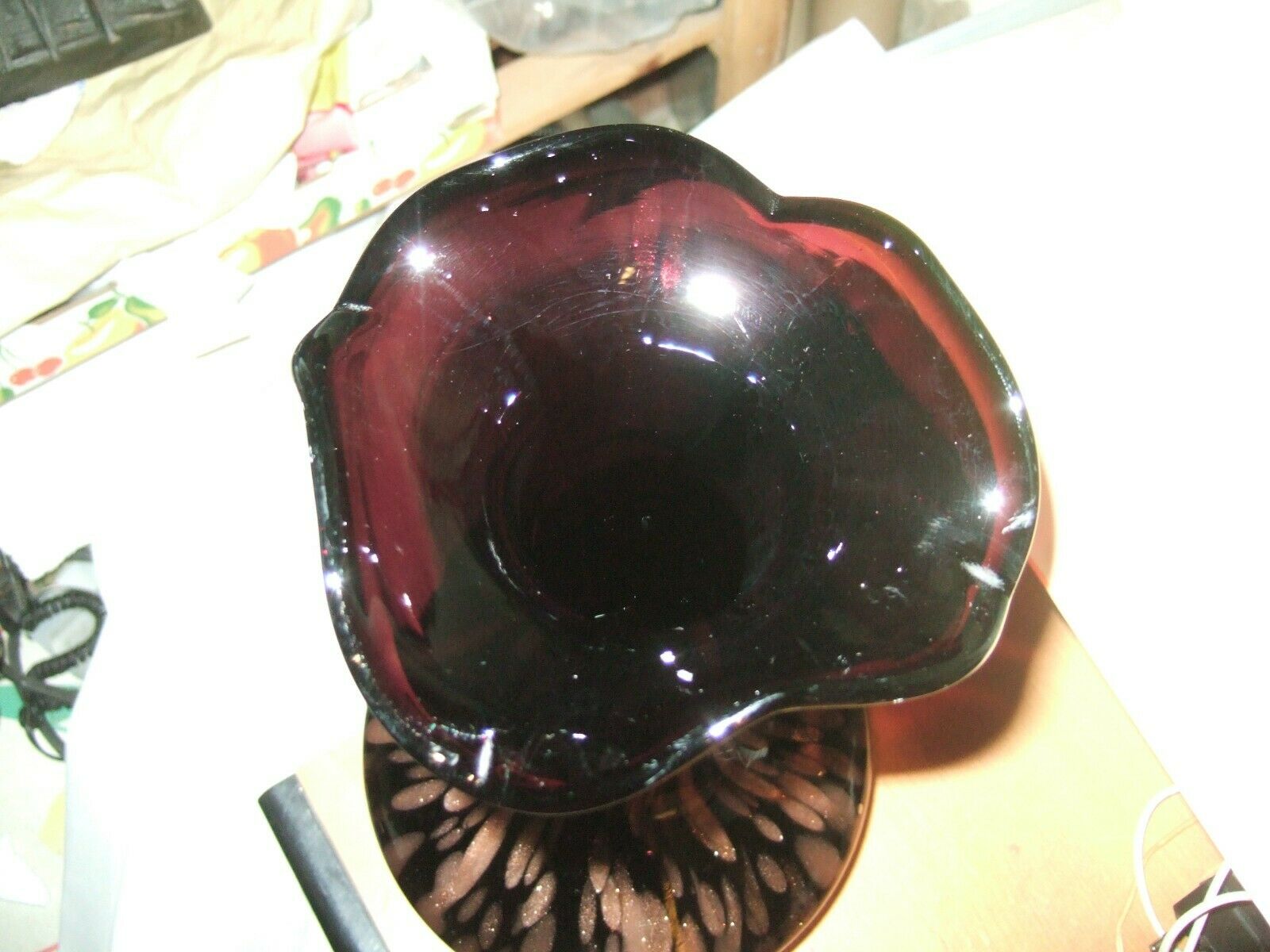 Aventurine glass inclusion vase