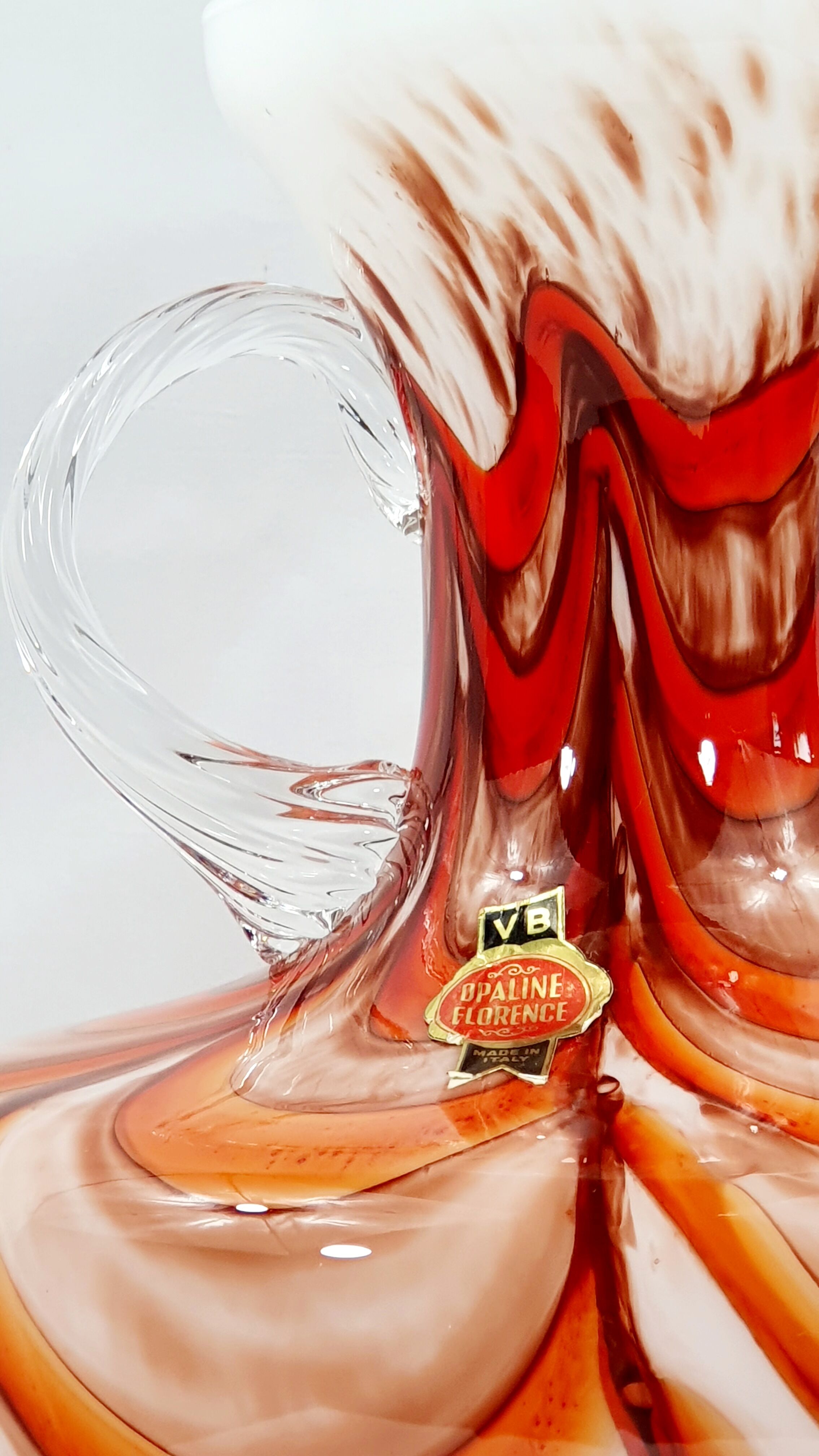 Opaline vase Stelvia Florence vintage 70