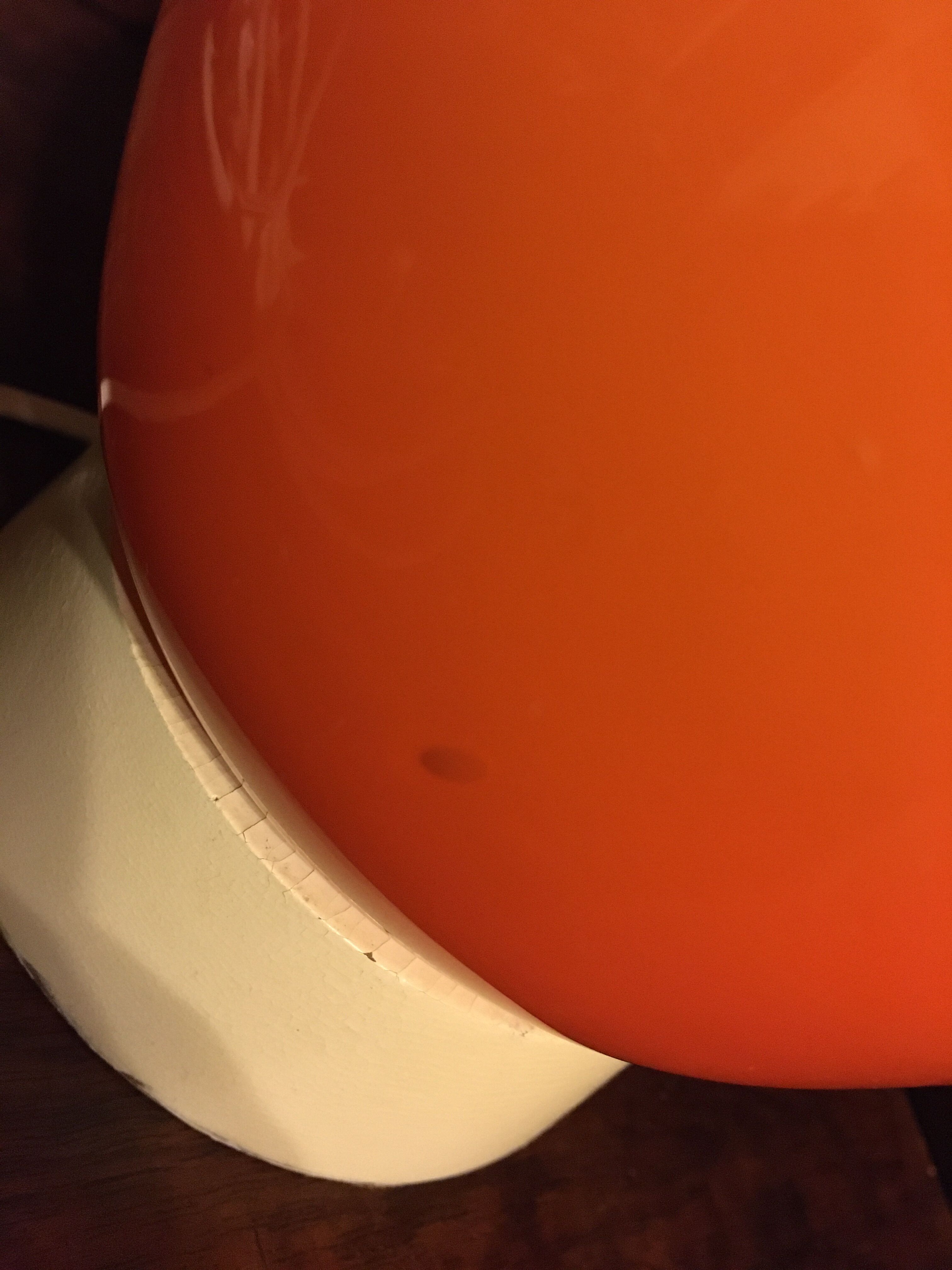 60'S vintage orange opaline lamp