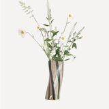 Vase rayé vert