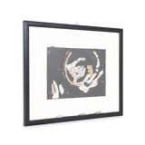 Ansgar Elde, Composition, Mixed Techniques on Cardboard, 1980s, Framed