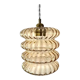 Vintage pendant lamp in electrified golden glass to nine
