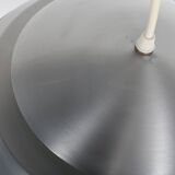 Vintage pendant light with brushed aluminum slats, 1970s