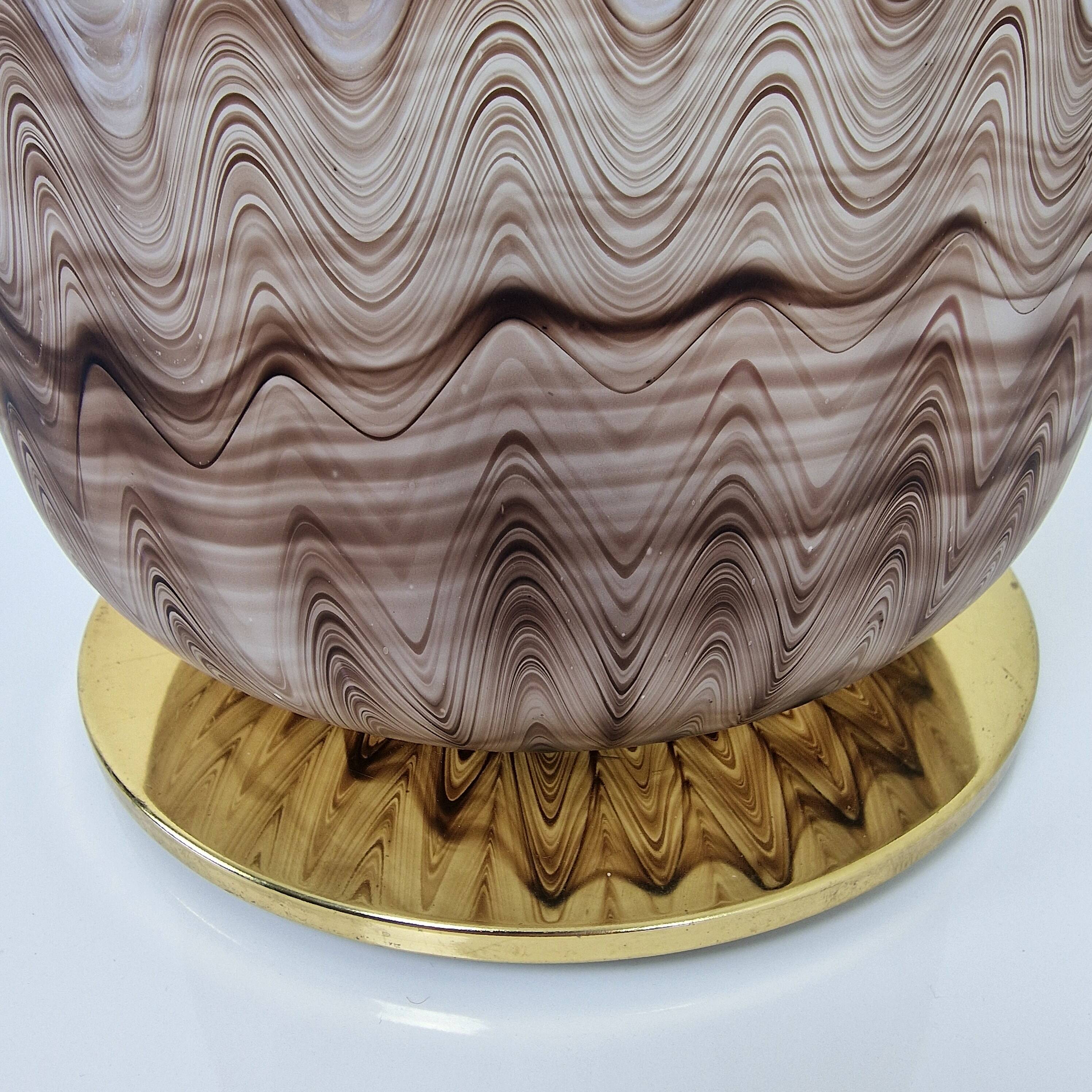 Vintage Hand-Blown Murano Glass Table Lamp, Italy, circa 1970