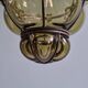 Venetian pendant light in blown glass and wrought metal, mid-20th century
