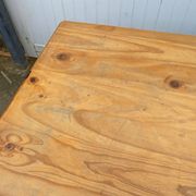 Large farmhouse dining room table 250cm in solid pine turned legs 1990