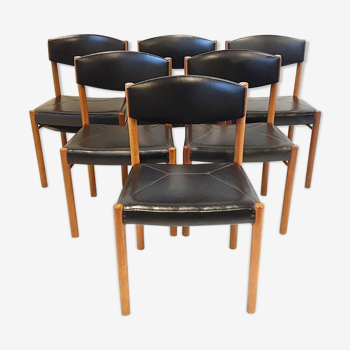 Set of 6 chairs Danish 1960