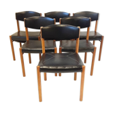Suite de 6 chaises danoises 1960