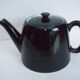 Vintage black ceramic teapot