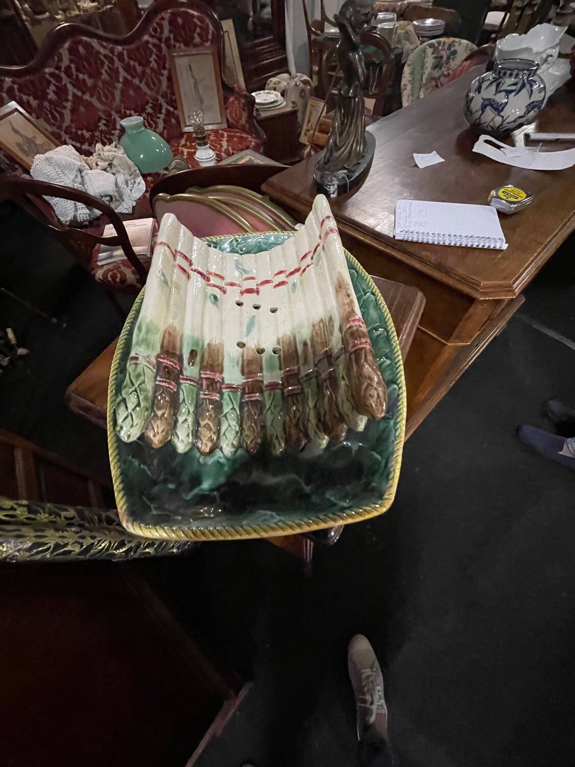 Ceramic asparagus dish 1950