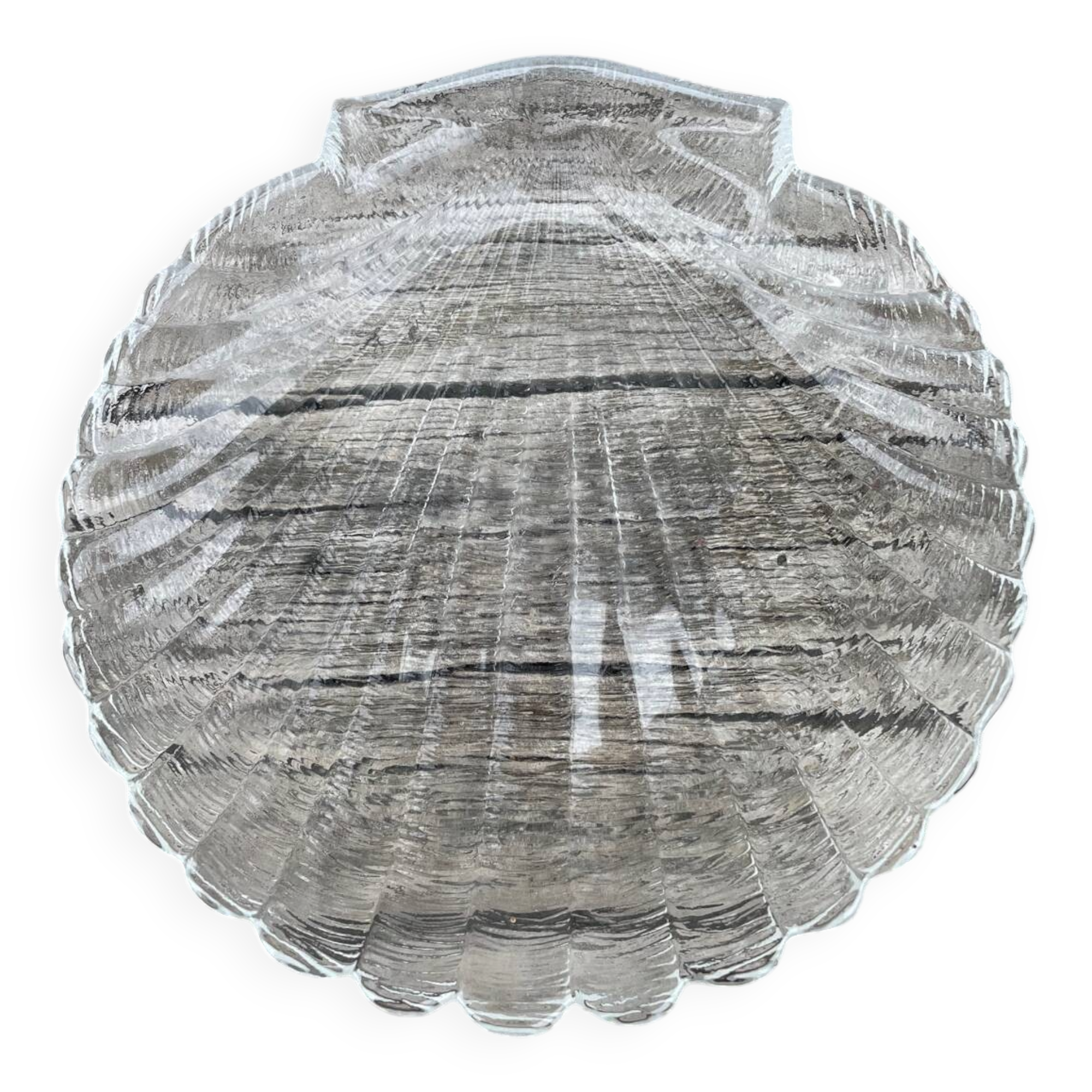 Vintage glass shell bowl