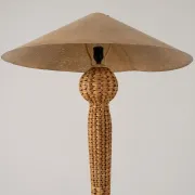 Lampe sur pied unique avec tige tissée