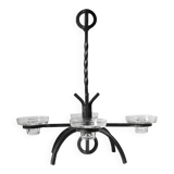 Cast Iron Brutalist Chandelier