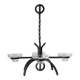 Cast Iron Brutalist Chandelier