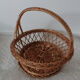 Corbeille panier en rotin osier vintage français
