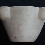 Carrara marble mortar of nineteenth century 26 x 13 cm