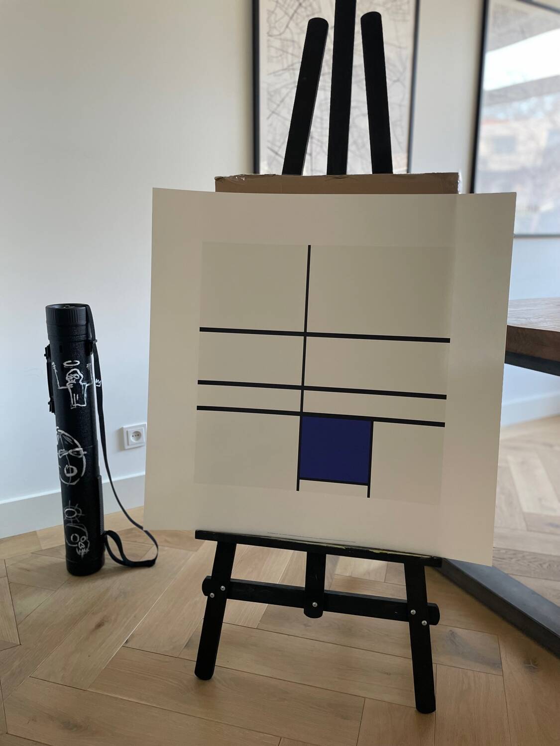 Piet Modrian (1872-1944), Composition with Blue, 1935, Copyright MondrianHoltzman Trust, Printed in Italy