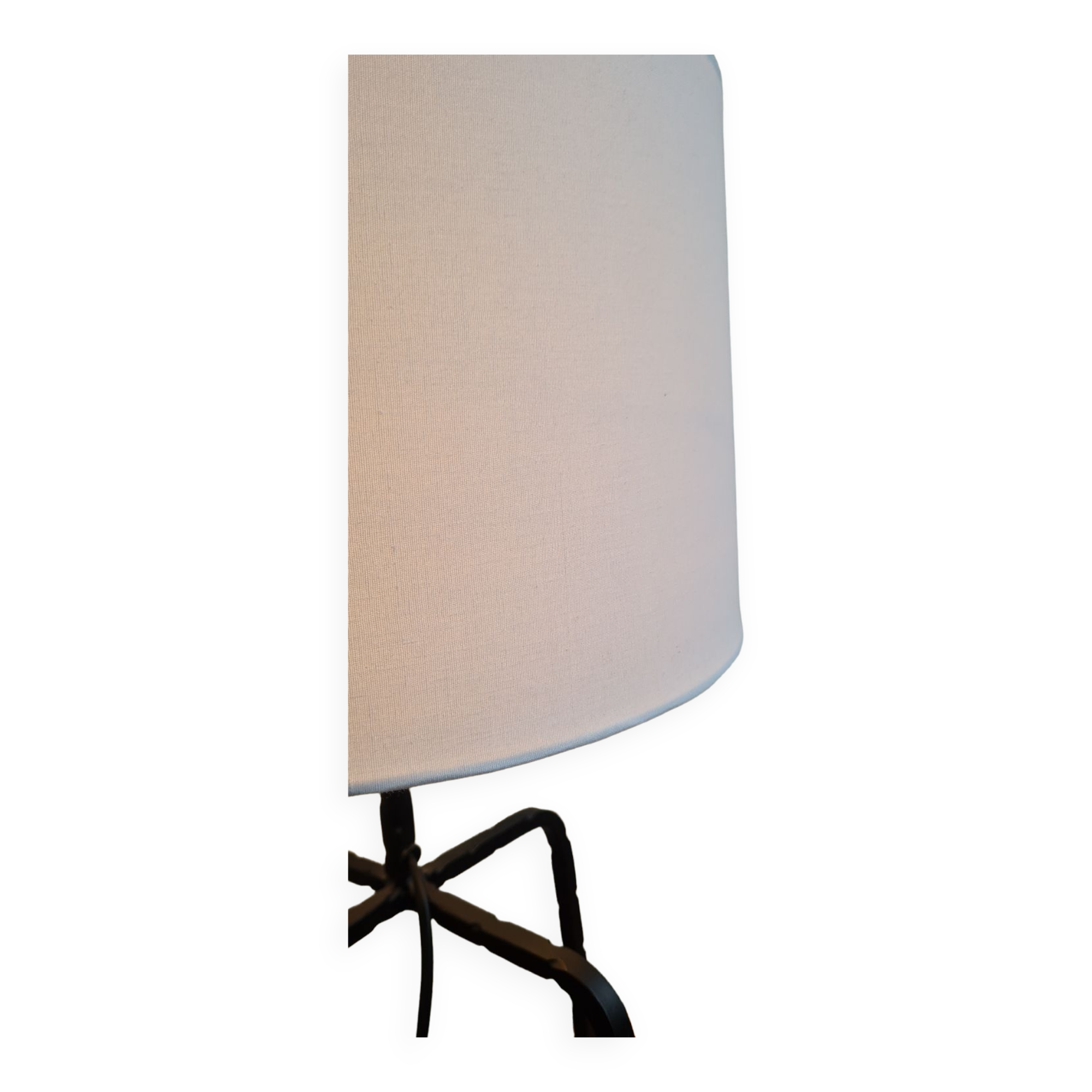 Brutalist wrought iron lamp