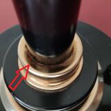 Lumi industrial metal lamp base - three lights - 1970s - Italy