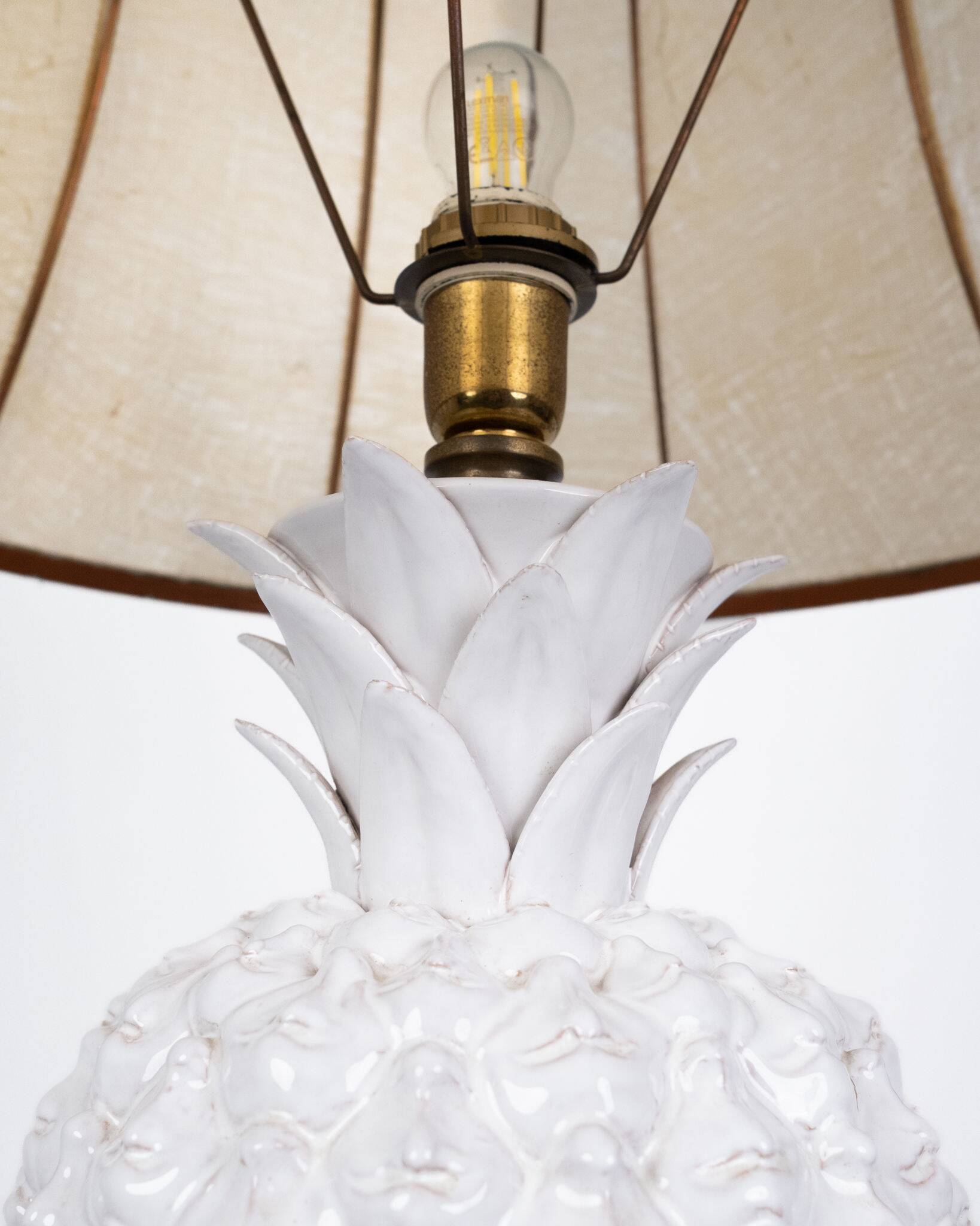 Large ceramic pineapple lamp, Italy, 1980s