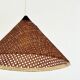Vintage Conical Suspension – Rattan & Black Detail