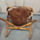 Pair of armchairs bamboo leather skin rohé noordwolde