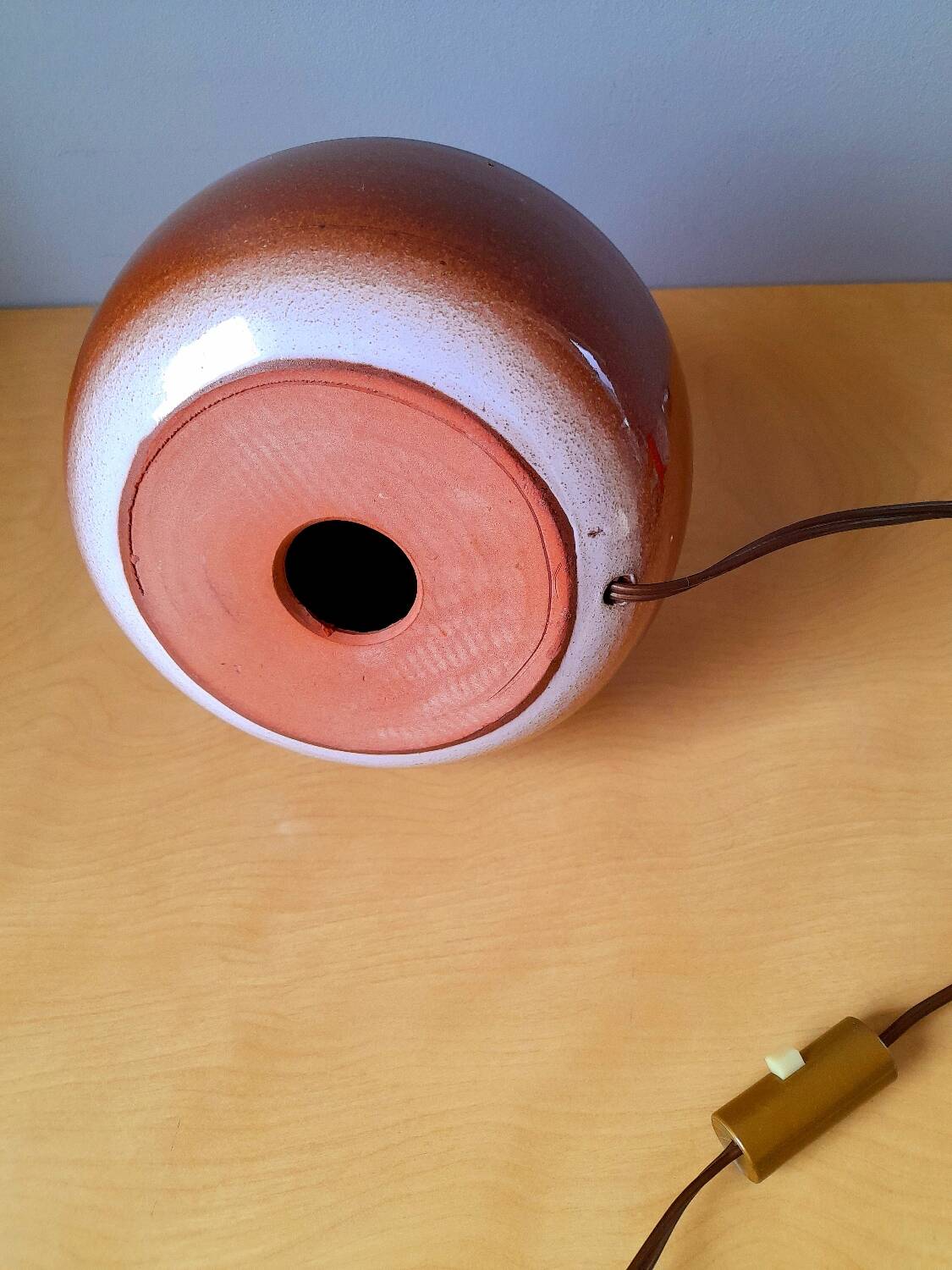 Lampe en céramique émaillée 60s