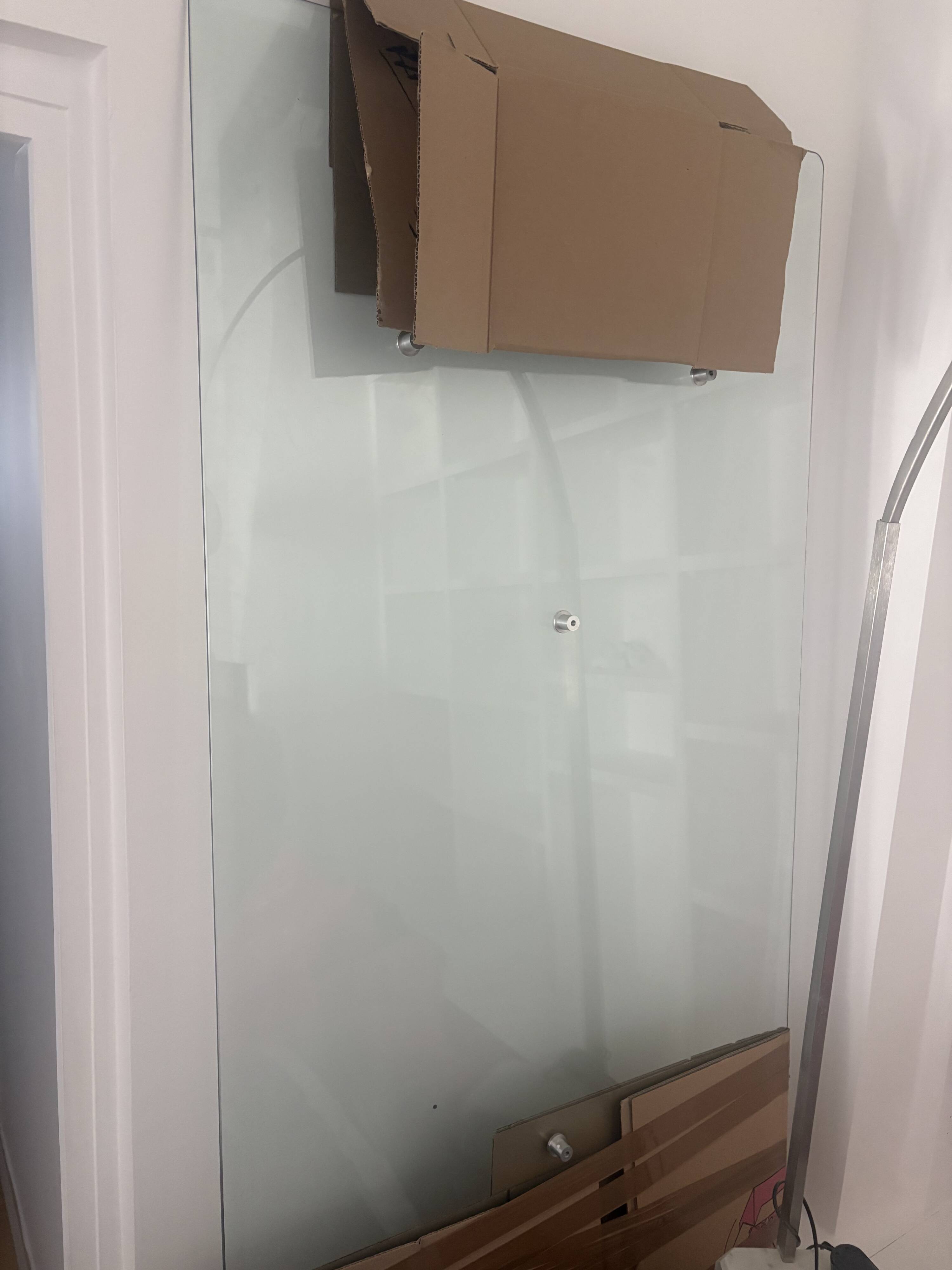 Table am/pm walnut and glass