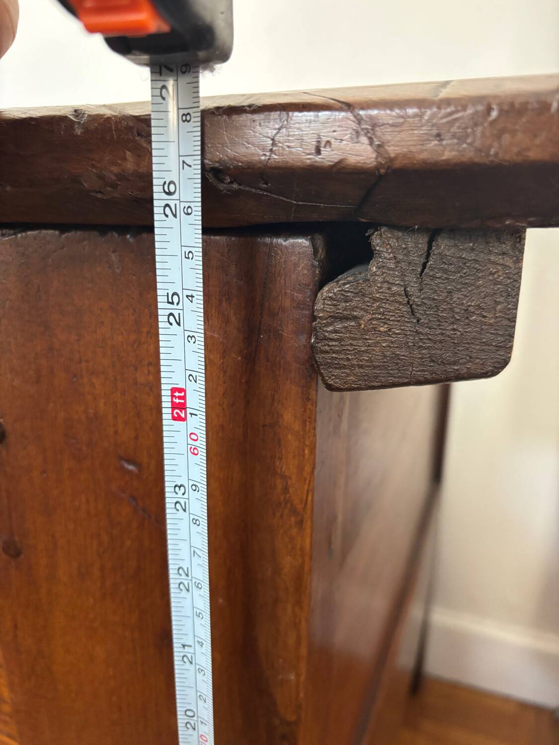 Grand coffre ancien en chêne massif – XIXe – belle patine d’origine