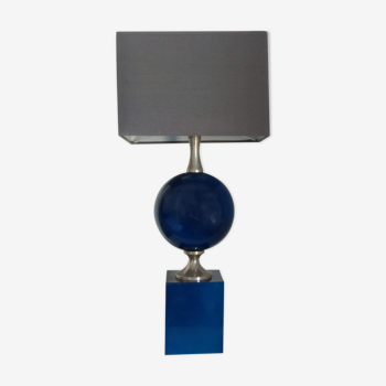 Philippe Barbier blue metal lamp